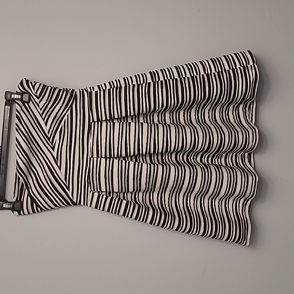 Mini, strapless striped dress